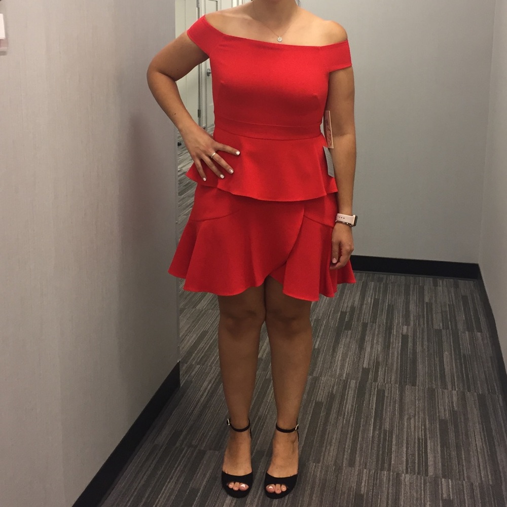 Eliza J Red Mini Cocktail Dress